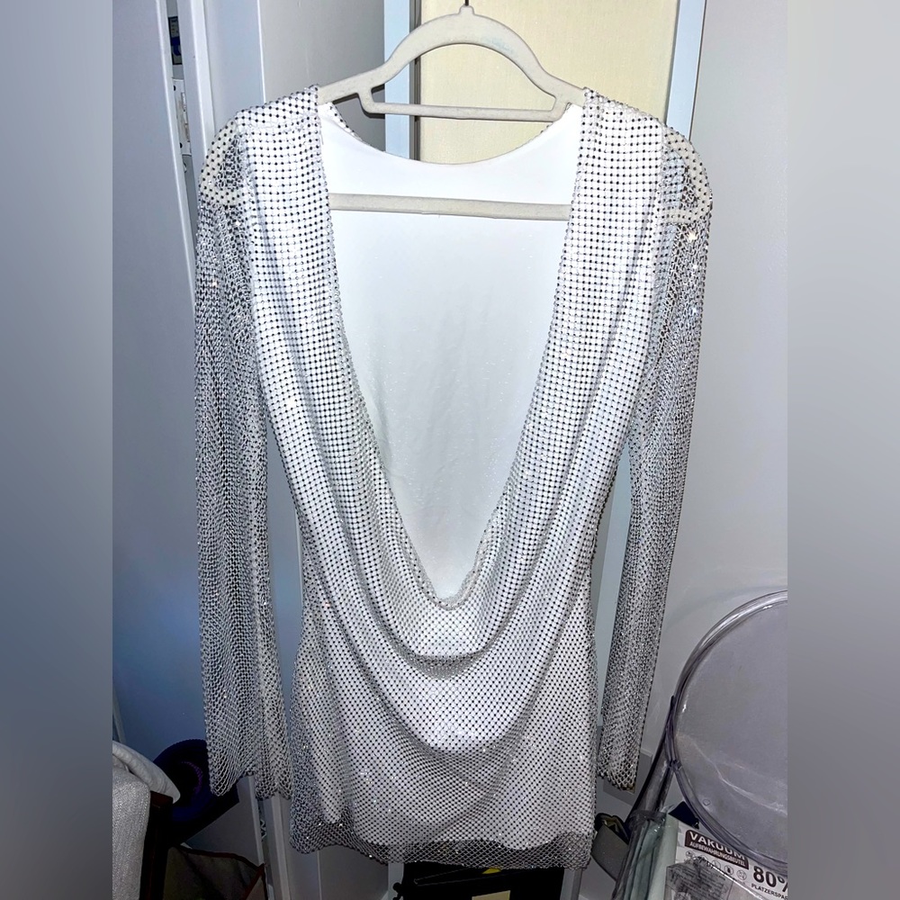 Backless shimmer dress